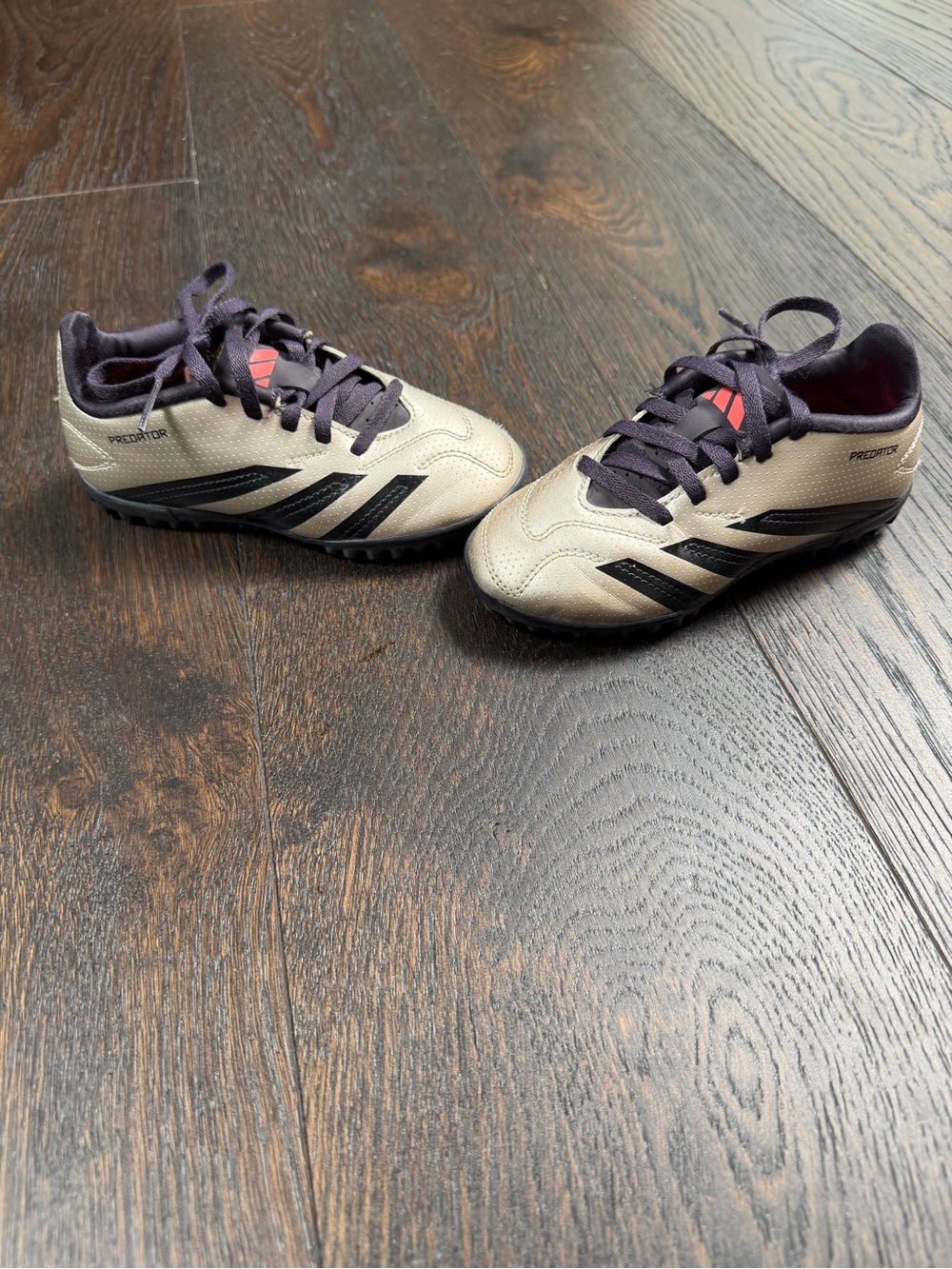 Adidas Kids Predator Turf Sneakers - Silver and Black